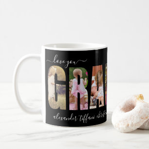 Love You Grandma Photo Collage Letters Koffiemok