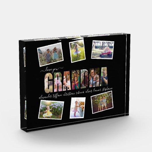 Love You Grandma Photo Collage Letters Photo Block Fotoblokken (Links)