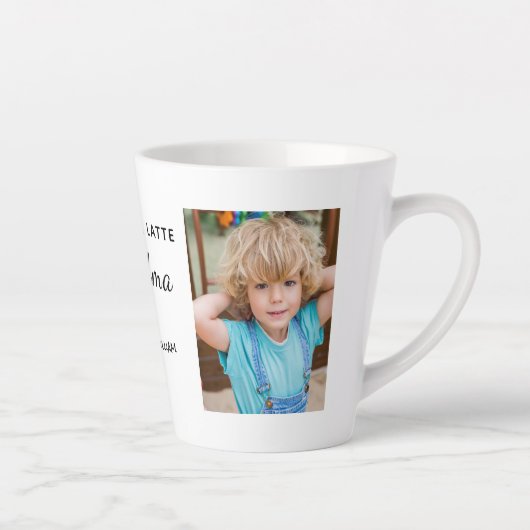 Love You Grandma Photo Latte Mok (Rechts)