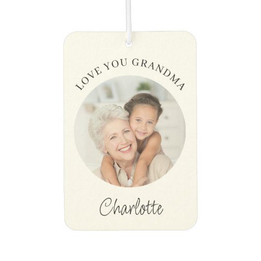 Love You Grandma Photo Luchtverfrisser (Voorkant)