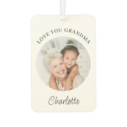 Love You Grandma Photo Luchtverfrisser (Achterkant)