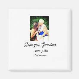 Love you Grandma photo name love message grandkids Magneet