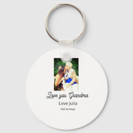 Love you Grandma photo name love message grandkids Sleutelhanger