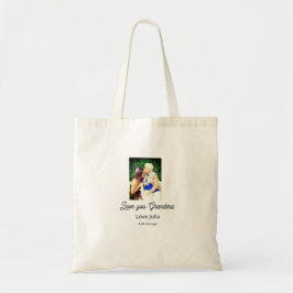 Love you Grandma photo name love message grandkids Tote Bag