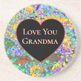 "Love You Grandma" Sandstone Coaster Zandsteen Onderzetter