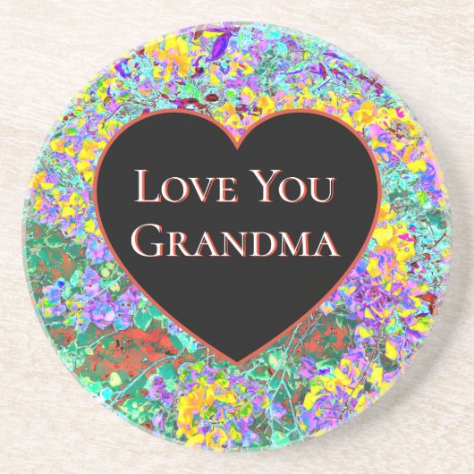  "Love You Grandma" Sandstone Coaster Zandsteen Onderzetter (Voorkant)
