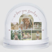 Love you grandma script custom photo collage  sneeuwbol (Voorkant)