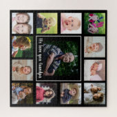 Love You Grandpa 13 Photo Collage Black Legpuzzel (Horizontaal)
