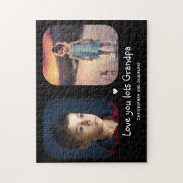 Love You Grandpa 2 Photo Text Sjabloon Collage Legpuzzel