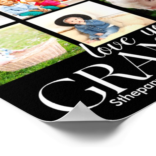 Love You Grandpa Beautiful Collage 9 Photos  Poster (Hoek)