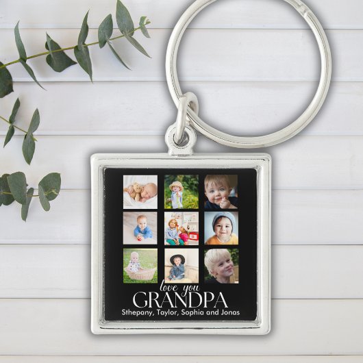 Love You Grandpa Beautiful Collage Photos Sleutelhanger