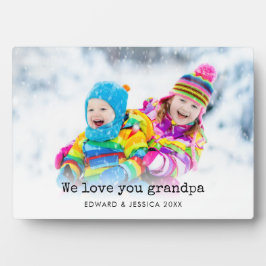 Love You Grandpa Custom Photo Fotoplaat