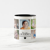 Love You Grandpa Cute Collage 9 Photos Tweekleurige Koffiemok (Center)