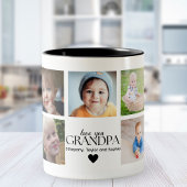 Love You Grandpa Cute Collage 9 Photos Tweekleurige Koffiemok