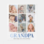 Love You Grandpa Family Photo Fleece Deken (Voorkant)