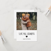 Love You Grandpa foto Kaart (Voorkant / Achterkant in situ)