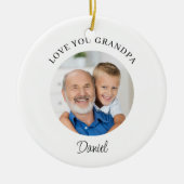 Love You Grandpa Keepsake Photo Keramisch Ornament (Voorkant)