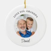 Love You Grandpa Keepsake Photo Keramisch Ornament (Achterkant)