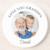 Love You Grandpa Keepsake Photo Zandsteen Onderzetter (Voorkant)