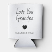 Love You Grandpa met Hart & Foto's - Blikjeskoeler (Voorkant)