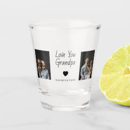 Love You Grandpa met Hart & Foto's - Shot Glas