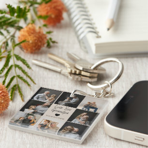 Love You Grandpa met Hart & Foto's - Sleutelhanger