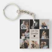 Love You Grandpa met Hart & Foto's - Sleutelhanger (voorkant)
