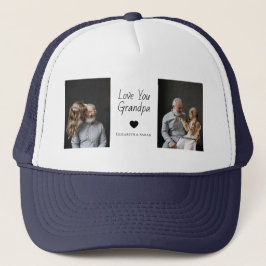 Love You Grandpa met Hart & Foto's - Trucker Pet