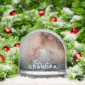 Love You Grandpa Modern Elegant Script 2 Foto Sneeuwbol (Kerstmis)