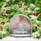 Love You Grandpa Modern Elegant Script 2 Foto Sneeuwbol (Kerstmis)