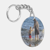 Love You Grandpa Personalized Photo Sleutelhanger (Voorkant Links)
