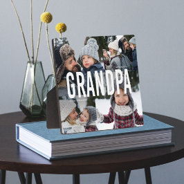 Love You Grandpa Photo Collage Fotoplaat
