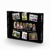 Love You Grandpa Photo Collage Letters Pic Block Fotoblokken (Rechts)