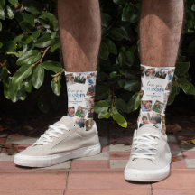 Love You Grandpa Photo Collage Socks