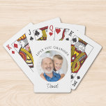 Love You Grandpa Photo Pokerkaarten<br><div class="desc">These modern Grandpa keepsake photo playing cards say "Love you Grandpa" and are easily customizable with your name and photo.
They make a special gift for a special grandfather.</div>