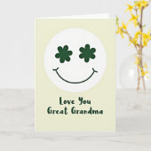 Love You Great Grandma Card Kaart (Gele Bloem)