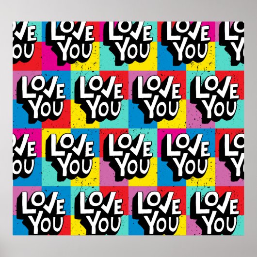Love You: Hand belettering Valentijn Poster (Voorkant)