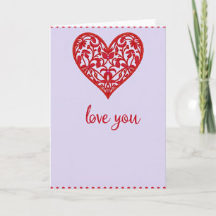 Love You Hart Wijnstokken Kunstkaart Kaart