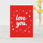 Love You Hartjes Ontwerp Kaart (Gele Bloem)