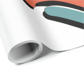 Love You Heart Retro Psychedelia Cadeaupapier (Rol Hoek)