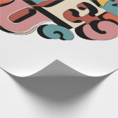 Love You Heart Retro Psychedelia Cadeaupapier (Hoek)