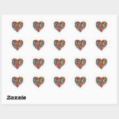 Love You Heart Retro Psychedelia Hart Sticker (Vel)