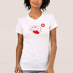 Love You, Hearts & Swiss Flag Mode / sport T-shirt