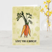 Love You heeft Bunch! Carrot Card Kaart (Gele Bloem)