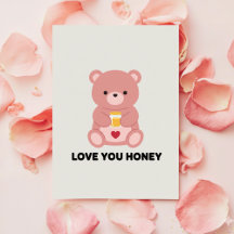 Love You Honey Card for Boyfriend Valentine
