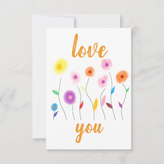 Love You Invitation Kaart (Voorkant)