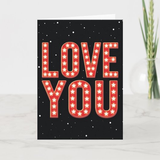 Love You Kerstkaart Kaart (Voorkant)