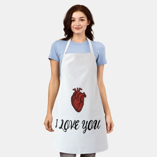 Love You - keukencadeau  Schort (Gedragen)