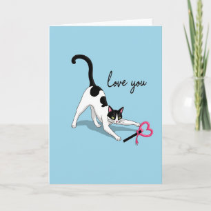 Love You Kitty Hart Kaart