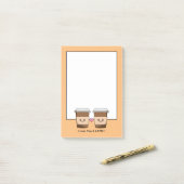 Love You Latte Koffie Post-it® Notes (Op bureau)
